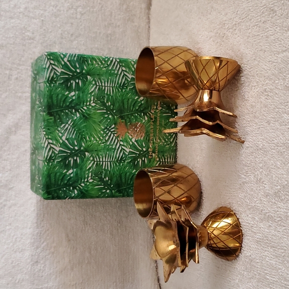 2 Vintage Pineapple Candle Holders - Picture 3 of 10